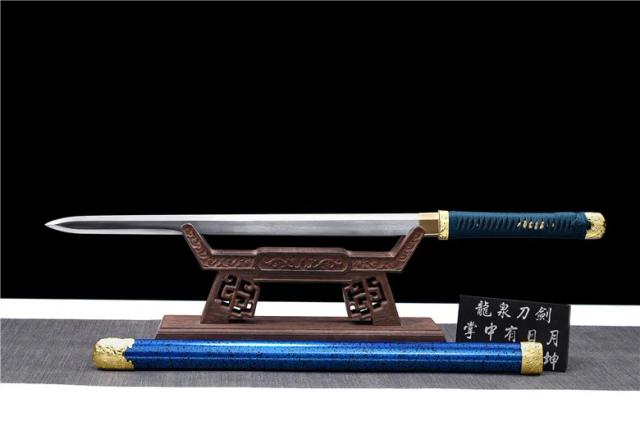 Espada Medieval de Aço Damasco Dobrado 609 Padrão - Katana de Treinamento Afiada de 86cm