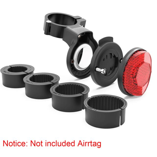 Suporte Antirroubo para Bicicletas com Luz Oculta, GPS Integrado e Refletor para Bicicletas de Montanha e Elétricas
