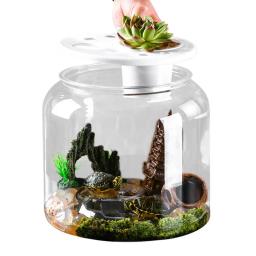 Tanque de Tartaruga Transparente com Tampa, Aquário com Tampa, Super Grande Capacidade, Peixe e Tartaruga, Suprimentos - Image 1