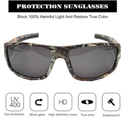Óculos de sol polarizados com moldura Camo para homens, caça e canoagem Eyewear, reduzir o brilho, ver peixes na água - Image 2