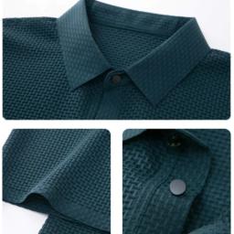 Roupas de marca verão nova camiseta masculina de manga curta seda gelo legal e respirável camisa polo negócios casual suor-absorvente topo - Image 6
