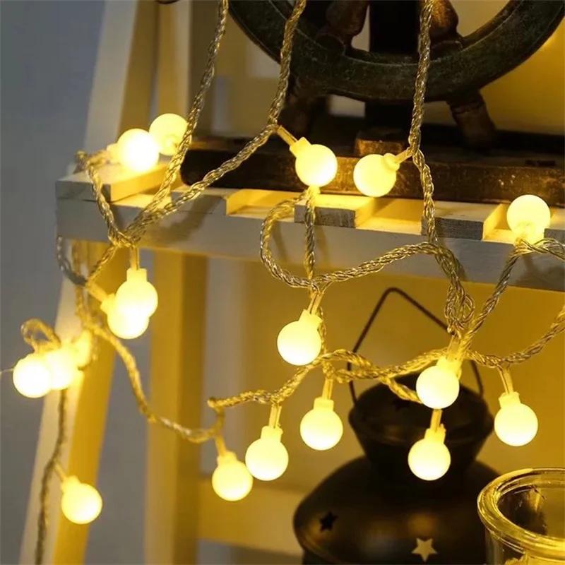 Luzes LED Fairy String para decoração, bolas AA com bateria, festa de casamento, ano novo, natal, casa ao ar livre, quarto, decoração de guirlanda, 1,5 m, 3m - Image 1
