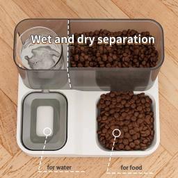 Grande capacidade automática Cat Food Dispenser água potável Bowl Pet Supplies molhado e seco separação Dog Food Container - Image 3