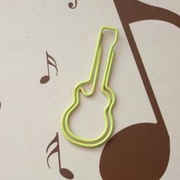 Metal colorido Marcador Clipe de Papel, Guitarra e Violino, Trombone Shaped, Bill Música, 10pcs - Image 2