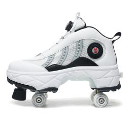 Segurança Patins Ajustáveis Duráveis para Adultos, Sapatos de Patinação Confortáveis, Dupla Finalidade, 4 Rodas em Sapatos, Nova chegada - Image 1