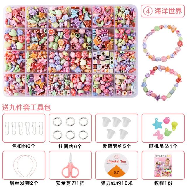 Kit de Joias Artesanal Infantil 500 Peças - Brincando e Criando