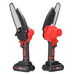 21V 4/6 Polegada Portátil Elétrica Poda-Saw Wood Spliting Chainsaw Brush Motor One-handed Ferramenta de Carpintaria para Garden Orchard serra eletrica ferramentas de jardinagem serra circular serra tico tico eletrica - Image 6