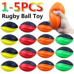 Slow Rebound Espiral Rugby Ball para Treinamento, brinquedo sólido para atividades da equipe, reutilizável, 5in, 1-5PCs - Image 1