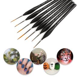 D- conjunto de pincéis de pintura em miniatura, pincel para detalhe fino, arte, acrílico, color, óleo, modelos, 7 pcs - Image 2