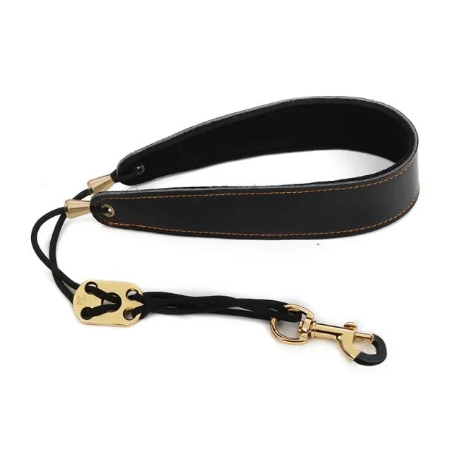 Correia de Pescoço para Saxofone: Ideal para Soprano, Tenor, Alto e Barítono com Design em Couro