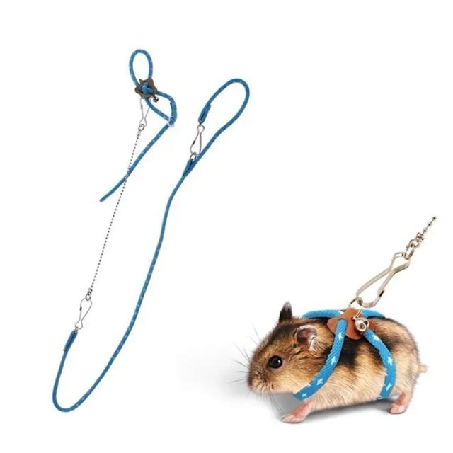 Trela Ajustável Suave para Pequenos Animais de Estimação como Papagaios, Hamsters e Furões