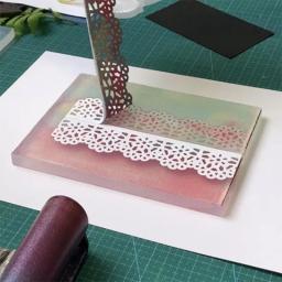 Pacote Resina Gelli Placa Starter Kit Ferramenta, Stencil Set para Impressão, Mixed Media Art Craft Variedade, Gel transparente - Image 4