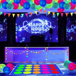 UV Reactive Neon Papers Glow Cards, DIY Dance Floor, Move Jogos, Classic Twister, Estoque de cartão, Decoração do partido Suprimentos - Image 5