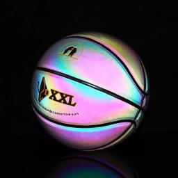 Bola reflexiva de basquete pu, bola brilhante para treinamento de basquete masculino e feminino, bola interna e externa brilhante, presente - Image 3