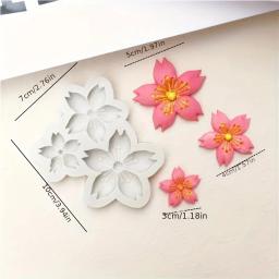 Molde de silicone flor de cerejeira, molde de fundição de resina, adequado para argila de polímero, artesanato diy, fabricação de sabão, criação de velas, durável, fácil, 1 peça - Image 6