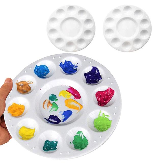Paleta de Mistura de Plástico para Aquarela com 10 Grades - Ideal para Artistas e Pintores