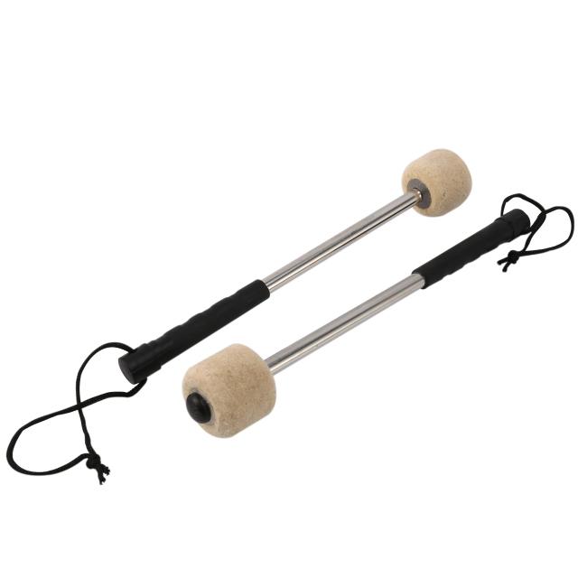 Kit de Percussão com Cabeça de Marreta, Tímpanos de Aço Inoxidável e Bumbo Malho Branco - 2 Peças