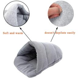 Cobaia morna cama coelho casa hamster saco de dormir pequeno animal estimação caverna ninho macio velo chinelos cama pequeno animais suprimentos - Image 2