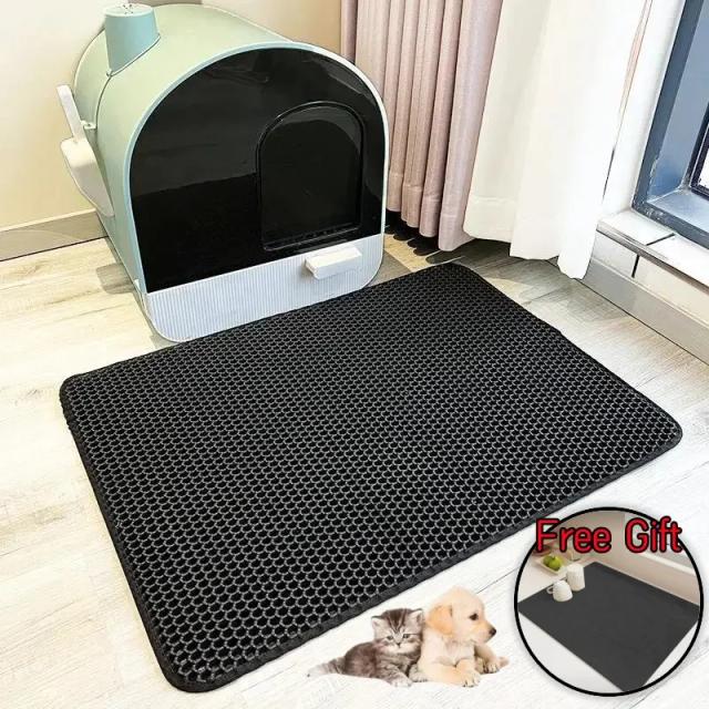 Tapete Dobrável de Areia para Gatos com Camadas Impermeáveis e à Prova de Urina, Ideal para Limpeza e Conforto Pet