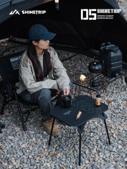 ShineTrip Mesa dobrável de dupla finalidade para exterior, mesa de acampamento portátil para piquenique, barraca, mesa montada em carro - Image 5