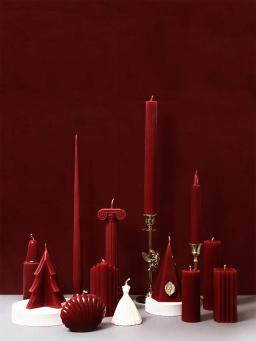 Vela retro artesanal da aromaterapia para a decoração home, vermelho do vinho europeu, ornamento alienígena do casamento, projeto romântico, original - Image 4