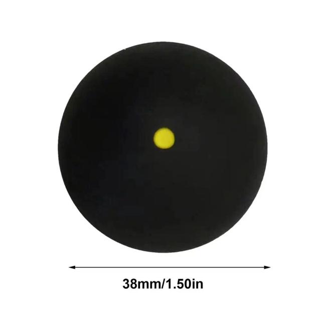 Bola de Squash de Borracha Macia com Ponto Amarelo - Equipamento Portátil para Controle Fácil em Racquetball