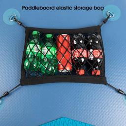 Saco de convés de paddleboard elasticamente escalável versátil acessórios de caiaque sup prancha de surf bolsa de malha bolsa de transporte - Image 4