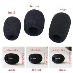 10 pçs microfone pára-brisas esponja capa fone de ouvido mic espuma capa protetora para gooseneck reunião mic - Image 1