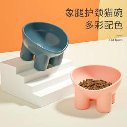 Tigela de gato duplo antiderrapante com suporte de inclinação, alimentador de animais de estimação, água alimentar, tigelas para cães - Image 1