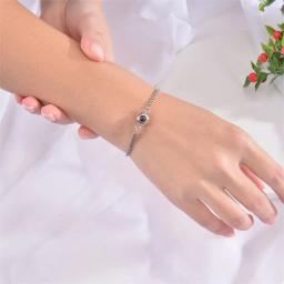 Foto personalizada pulseira com imagem dentro, projeção de foto personalizada, pulseiras círculo para mulheres, homens, casal - Image 5