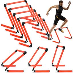 2 pçs velocidade agilidade obstáculo altura ajustável esportes correndo fitness obstáculo melhora a força futebol basquete equipamentos de treinamento - Image 1