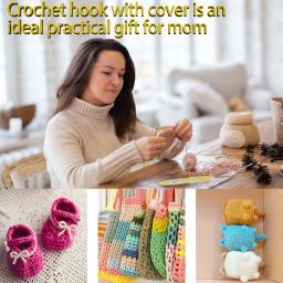 Agulhas de crochê ergonômicas, 18 tamanhos Crochet Kit, Agulhas de tricô portáteis, 0.8mm-6mm - Image 6