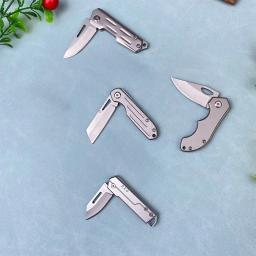 Canivete portátil dobrável com lâmina de aço inoxidável, ferramentas de acampamento para viagens ao ar livre, pingente chaveiro, presente de férias - Image 6