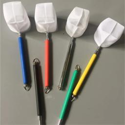 Mini ajustável tanque de peixes captura net aço inoxidável camarão colher peixe colher redonda quadrado bolso camarão redes captura - Image 1