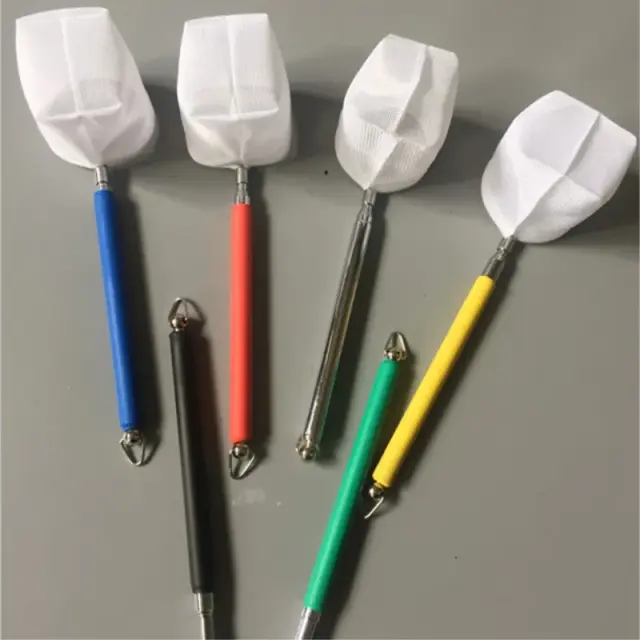 Tanque de Peixes Mini Ajustável com Rede de Aço Inoxidável para Captura de Camarões e Peixes - Colher Redonda e Quadrada para Bolso
