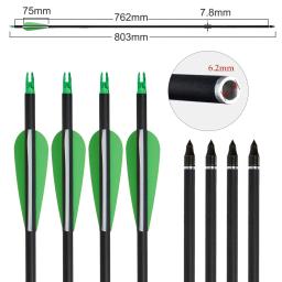 Carbon Archery Arrows para tiro ao ar livre, Sports Arrows, 31.5 polegadas, MIXO - Image 2