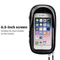 Suporte do telefone da bicicleta à prova dwaterproof água caso saco para guiador da bicicleta universal ajustável motocicleta scooter telefone móvel montar capa - Image 3