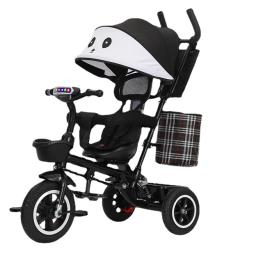3 em 1 assento rotatable triciclo dobrável três rodas carrinho de bebê das crianças bicicleta com música para 1-6 anos de idade - Image 6