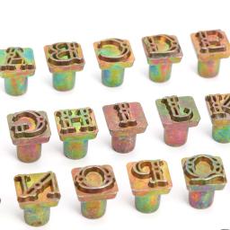Zinc Alloy Stamping Symbol Marcação Tool, couro Craft Set, 26 selos, carta, artesanato - Image 6