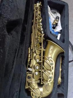 Saxofone Alto Referência com Bocal, Antique Copper Plated, E-Flat, Professional Instrumento Musical, Reed Neck, frete grátis - Image 6