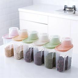 Recipiente De Armazenamento De Alimentos Para Animais De Estimação Tigela De Cachorro Alimentador De Gato, Balde, Grande Capacidade, Copo De Medição, Cão Suprimentos - Image 3