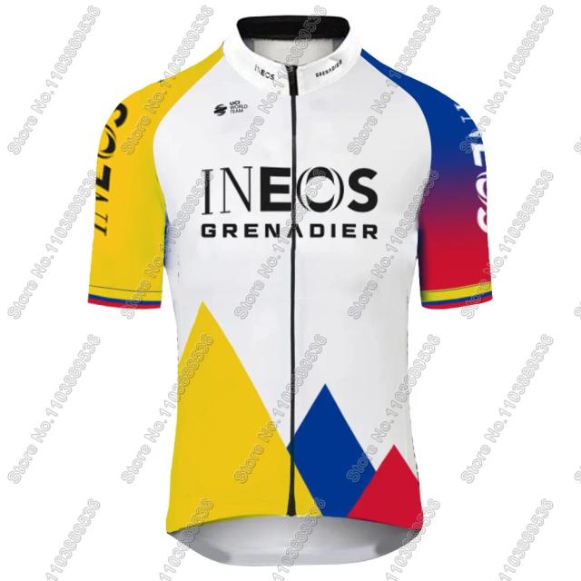 INEOS Grenadiers 2025: Jersey Colômbia Manga Curta - Roupa Ciclismo Estrada/MTB - Garanta a Sua!