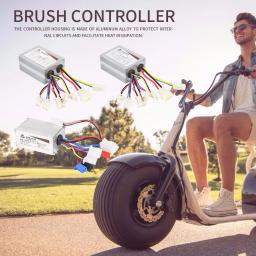 controlador 36v 350w 24v 36v 48v 250w 350w 500w dc acessórios de bicicleta elétrica motor escovado caixa de controlador para bicicleta elétrica e-bike scooter - Image 3