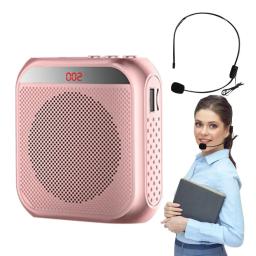 Mini alto-falante recarregável com microfone 8W amplificador de voz, megafone, alto-falante, portátil, apto para professor, guia turístico, reunião - Image 1