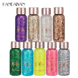 Conjunto de gel de glitter corporal com lantejoulas de sereia, maquiagem corporal líquida com glitter holográfico de longa duração para mulheres, gel de glitter facial à prova d'água - Image 1