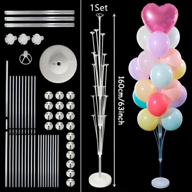 Kit de Balão Arco Reutilizável com Base e Pólo para Decorações de Aniversário, Casamento e Festas de Bebê