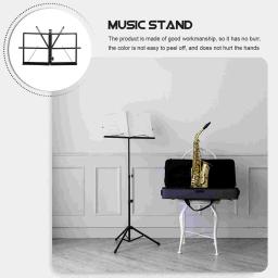 Suporte De Música Dobrável Para Leitura De Livro, Suporte Para Tablet, Suporte Para Estudantes, Desktop Piano De Metal, partitura - Image 6