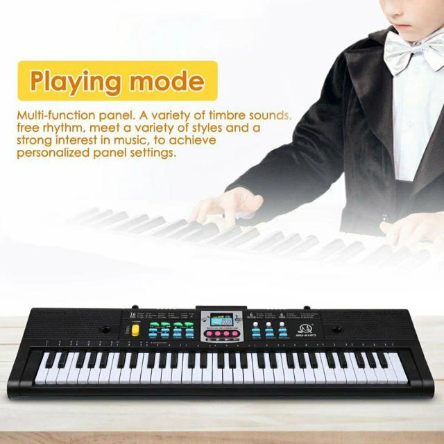 Teclado Eletrônico Digital com 61 Teclas: Ideal para Música em Casa, Festas e Palcos