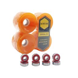 4 rodas de skate iluminadas com ABEC 11 rolamentos Longboard Wheels LED Flash à noite 70mm 65mm 78A cor laranja azul - Image 3