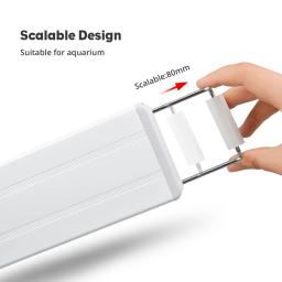 Super Slim Aquarium LED Light, tanque de peixes, planta aquática crescer iluminação, impermeável brilhante Clip Lamp, azul, 18-72cm, 220V - Image 4